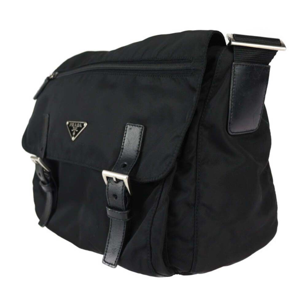 PRADA Black Leather Shoulder Bag - Picture 2 of 10